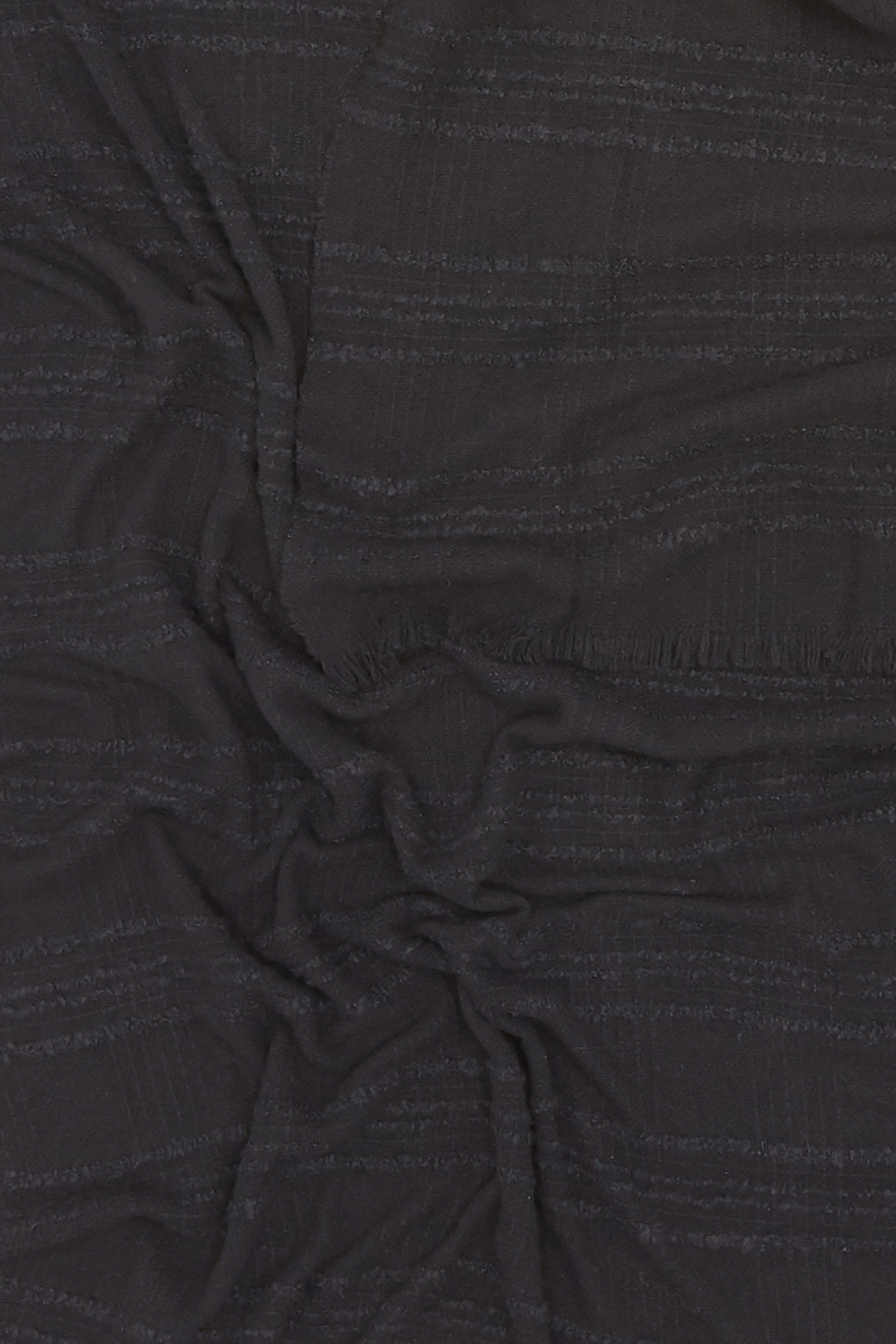 Carole: cashmere throw - Black