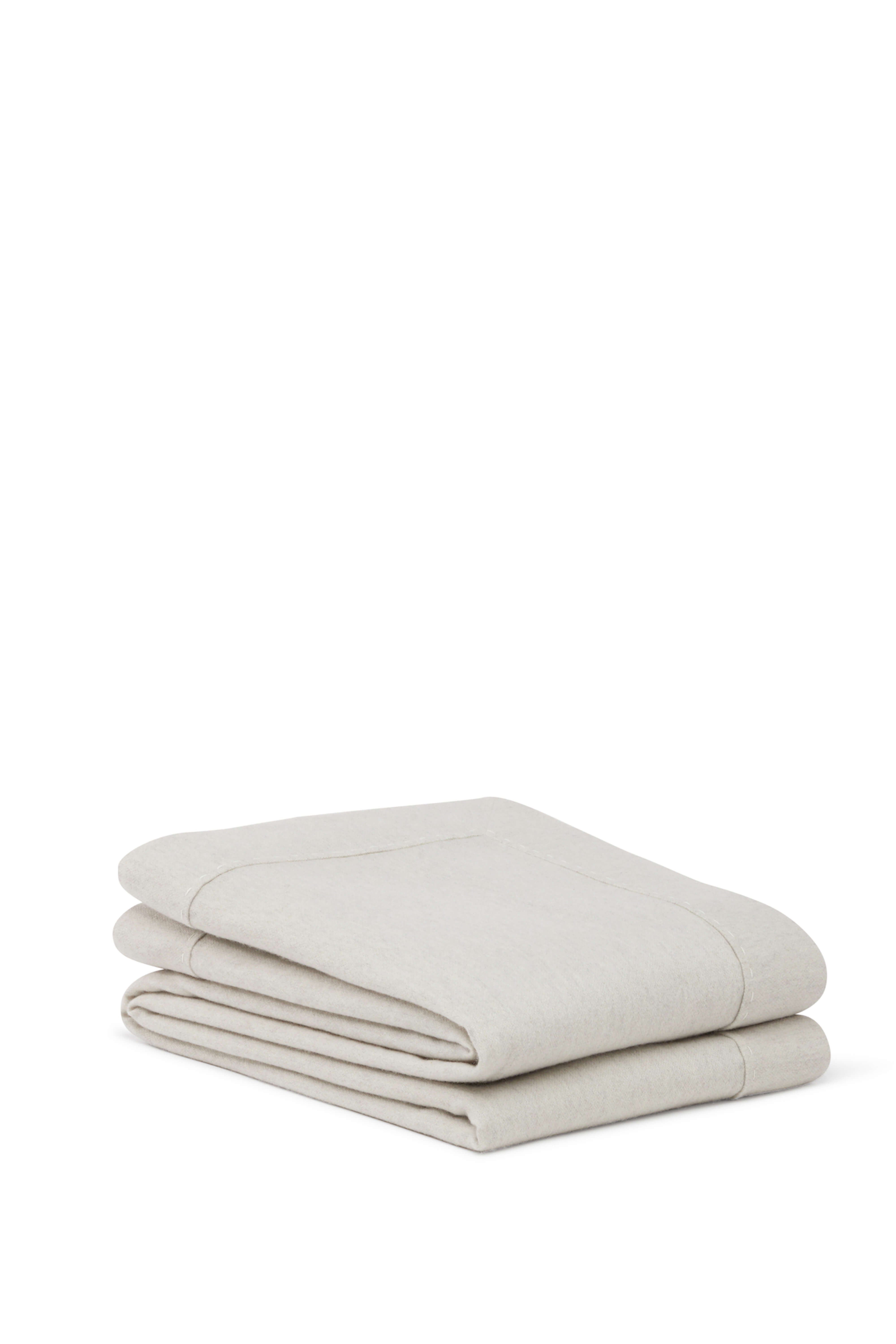 Chicago: cashmere blanket with stitched edge - Light Grey