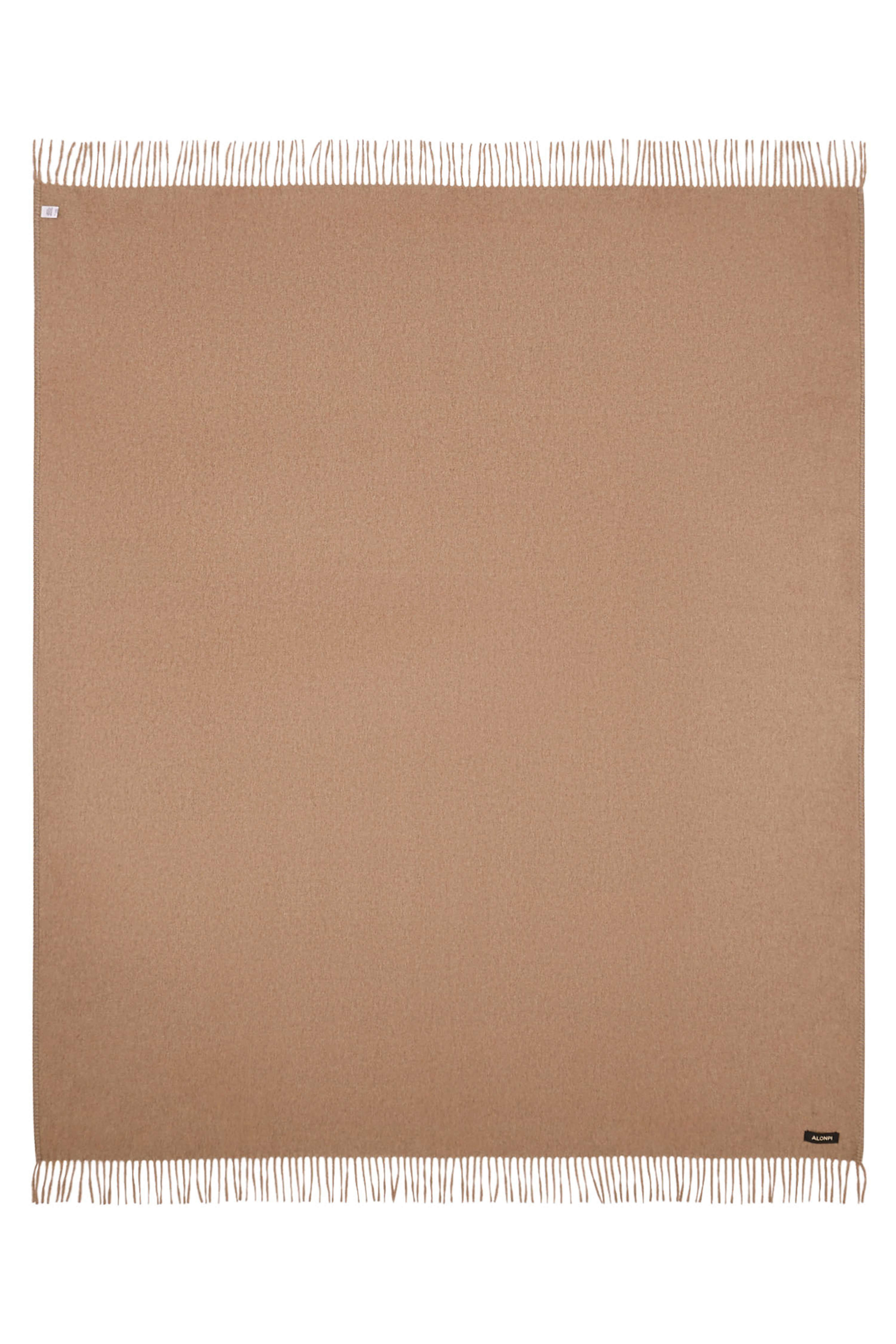 Melrose: cashmere two tone double sided throw - Camel / Beige