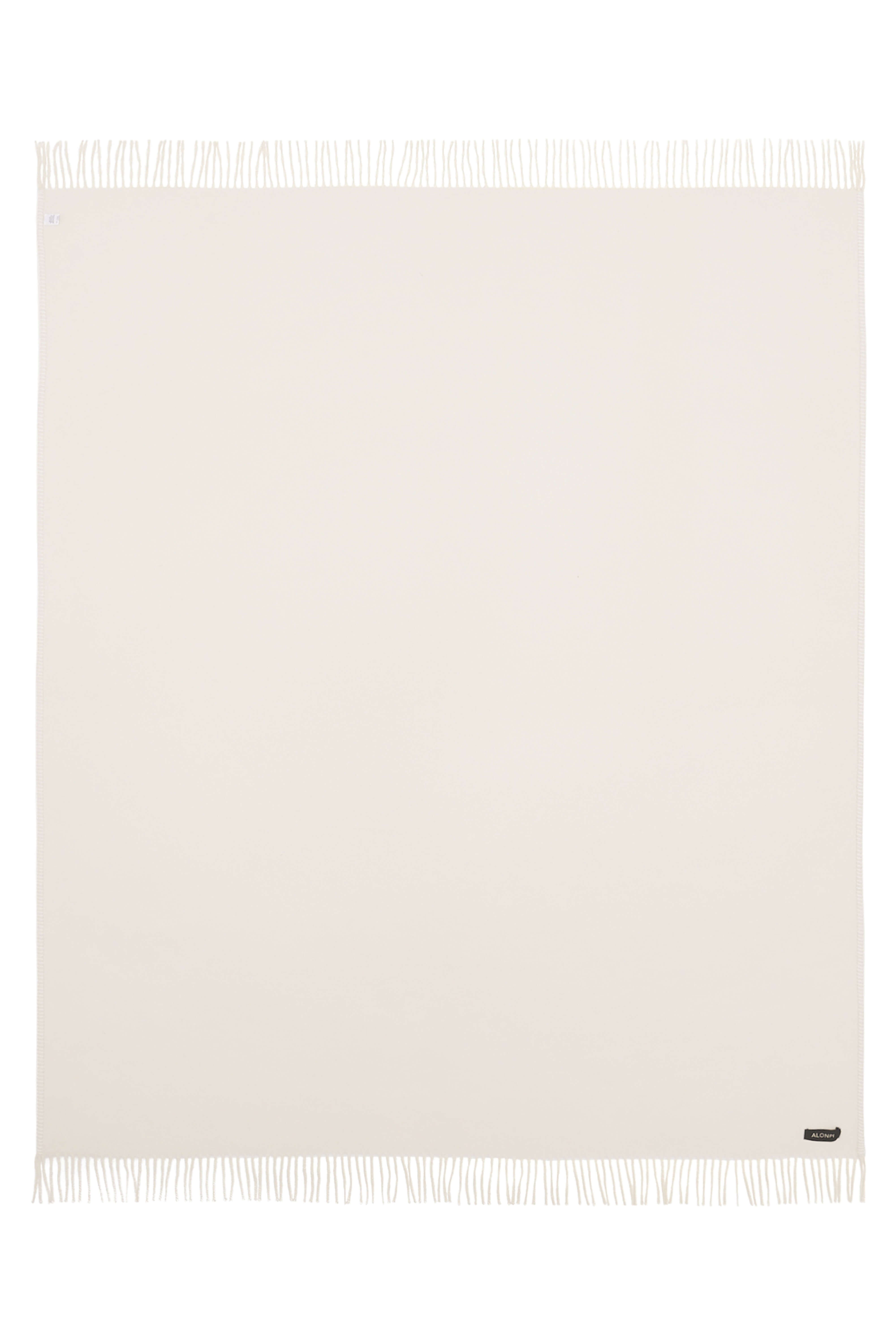 Melrose: cashmere two tone double sided throw - Ecru / Pearl