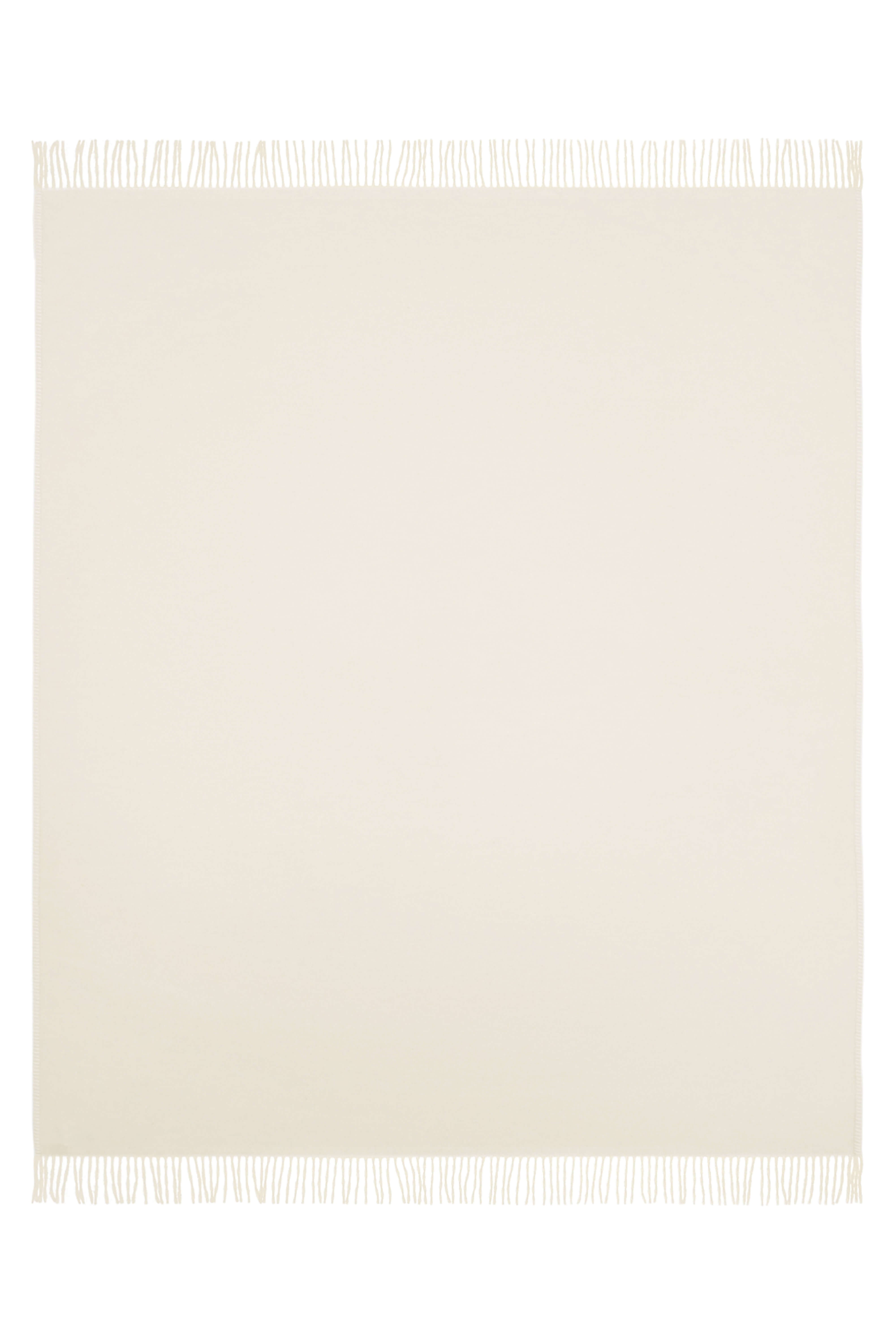 Melrose: cashmere two tone double sided throw - Ecru / Pearl