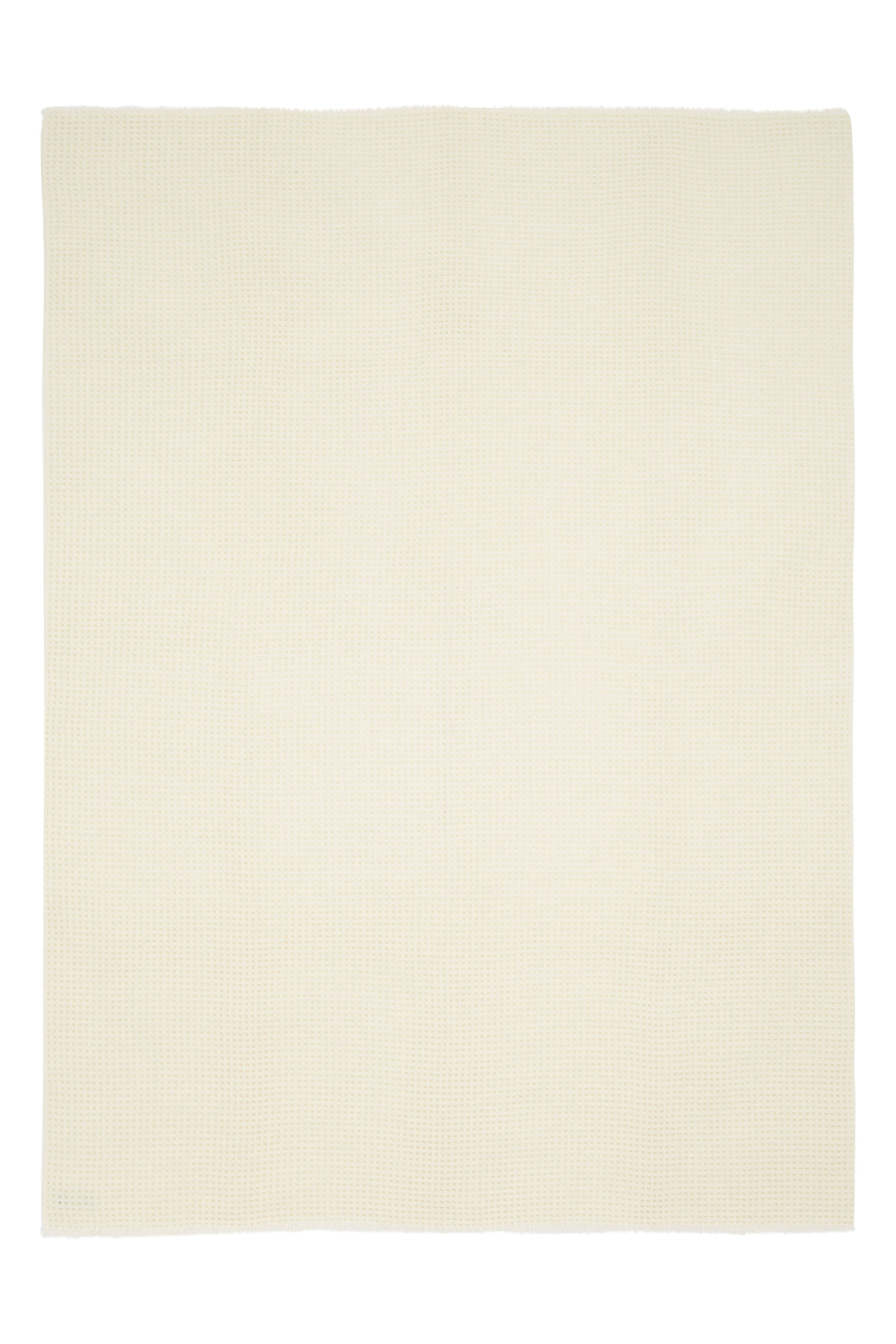 Sasha: cashmere honeycomb throw - Ecru