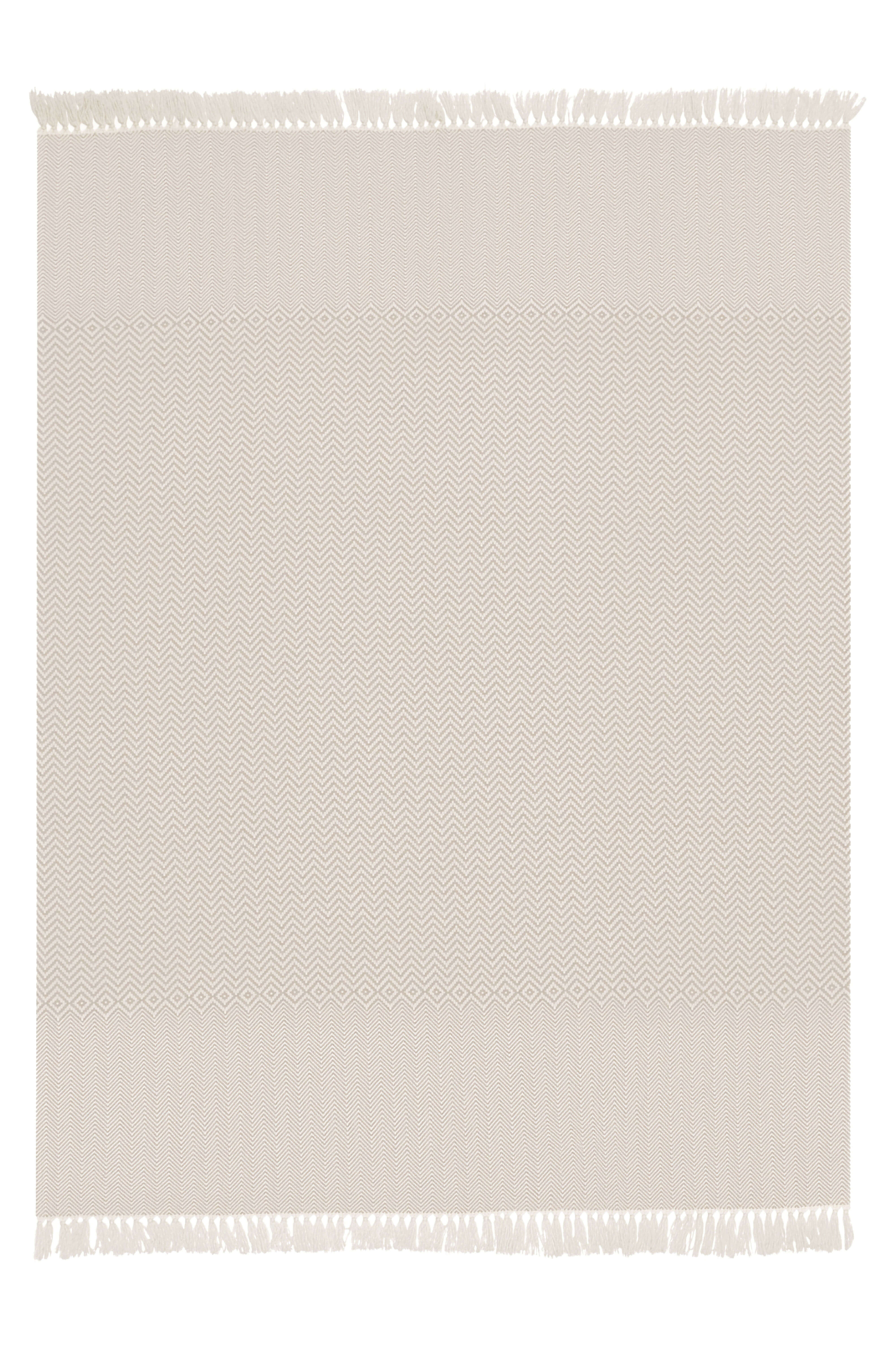 Vigo: cashmere throw - Beige / Ecru