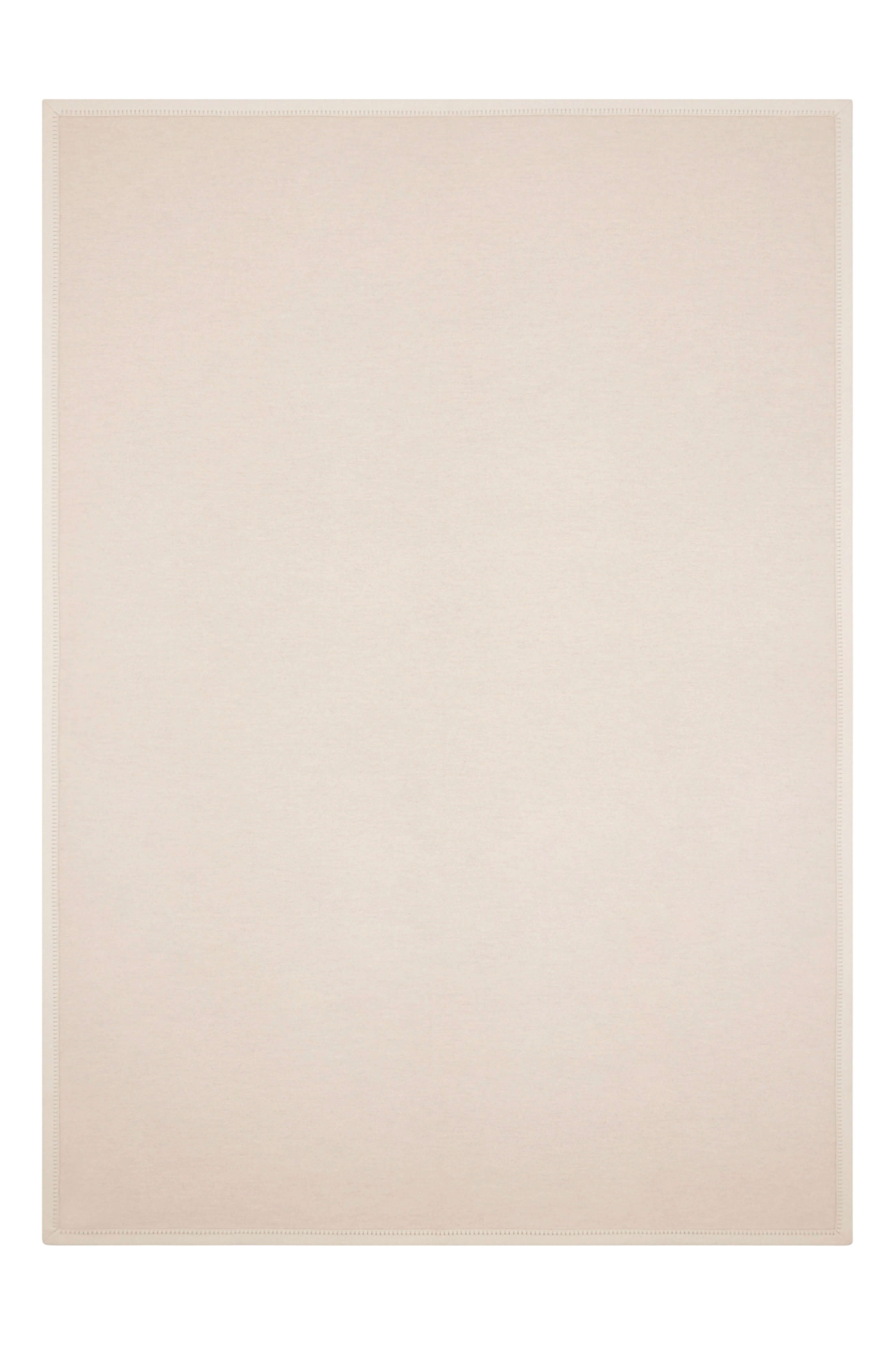 Armes: cashmere double sided throw - Light Grey / White