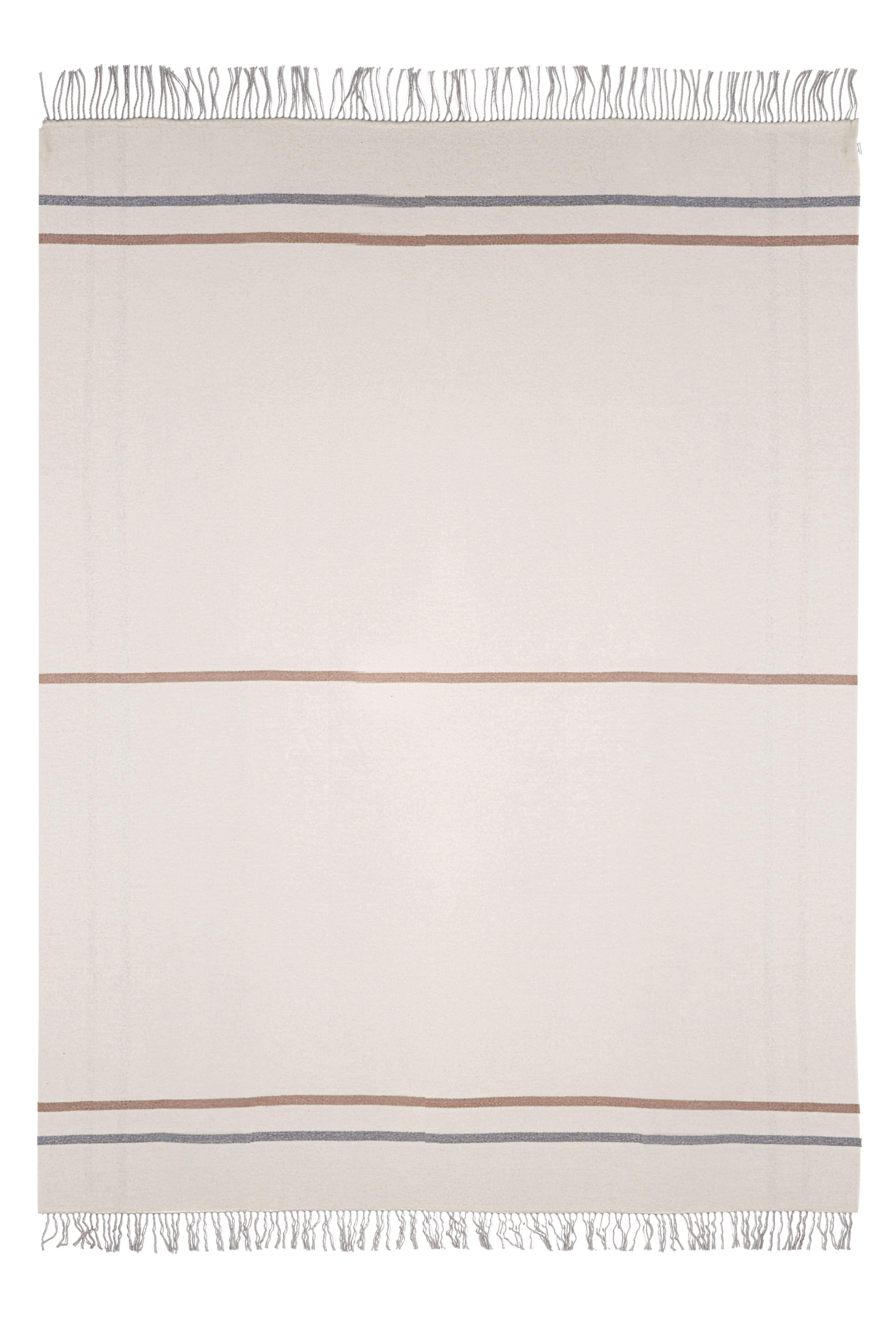 Bauvin: cashmere throw - Pearl / Beige