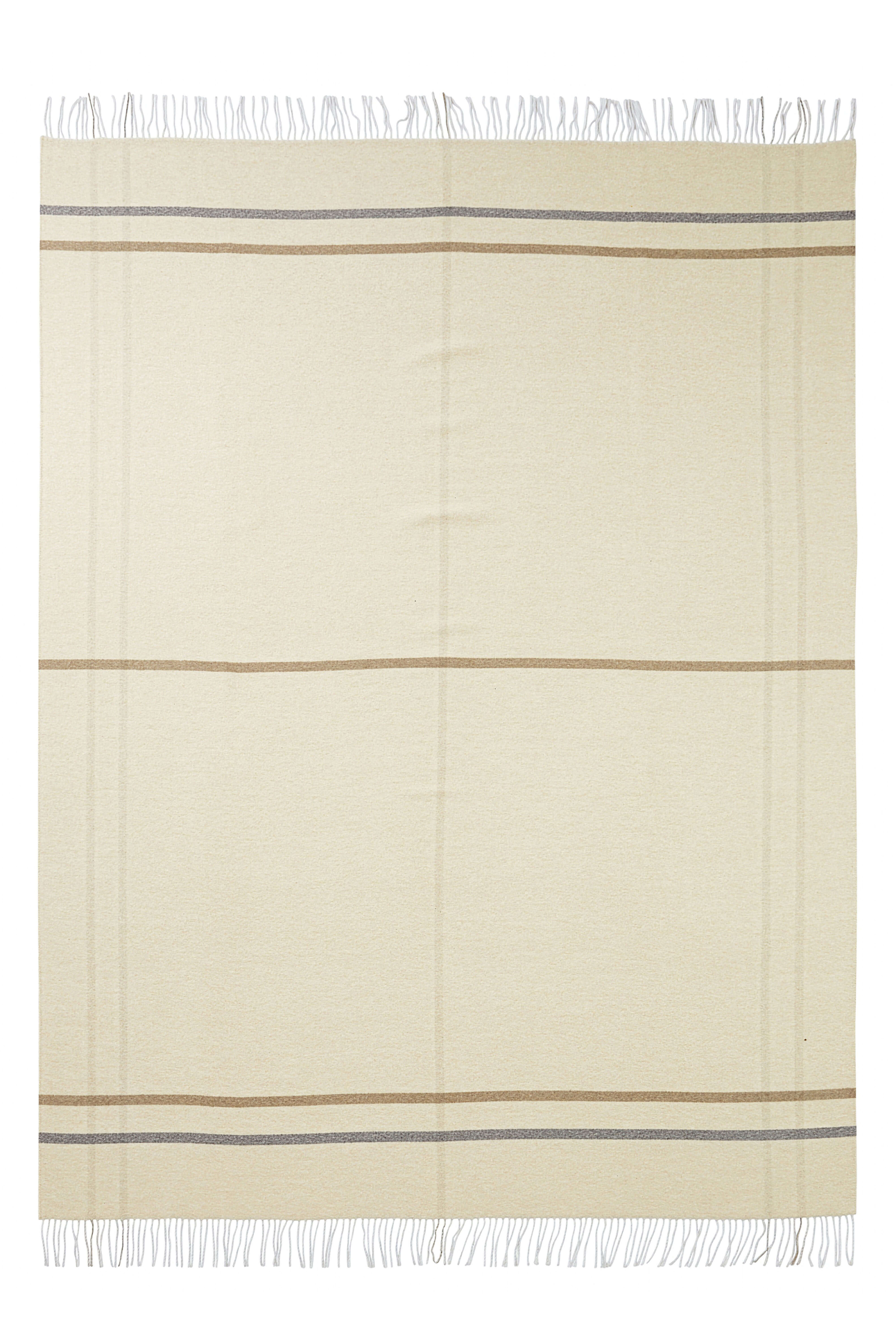 Bauvin: cashmere throw - Pearl / Beige