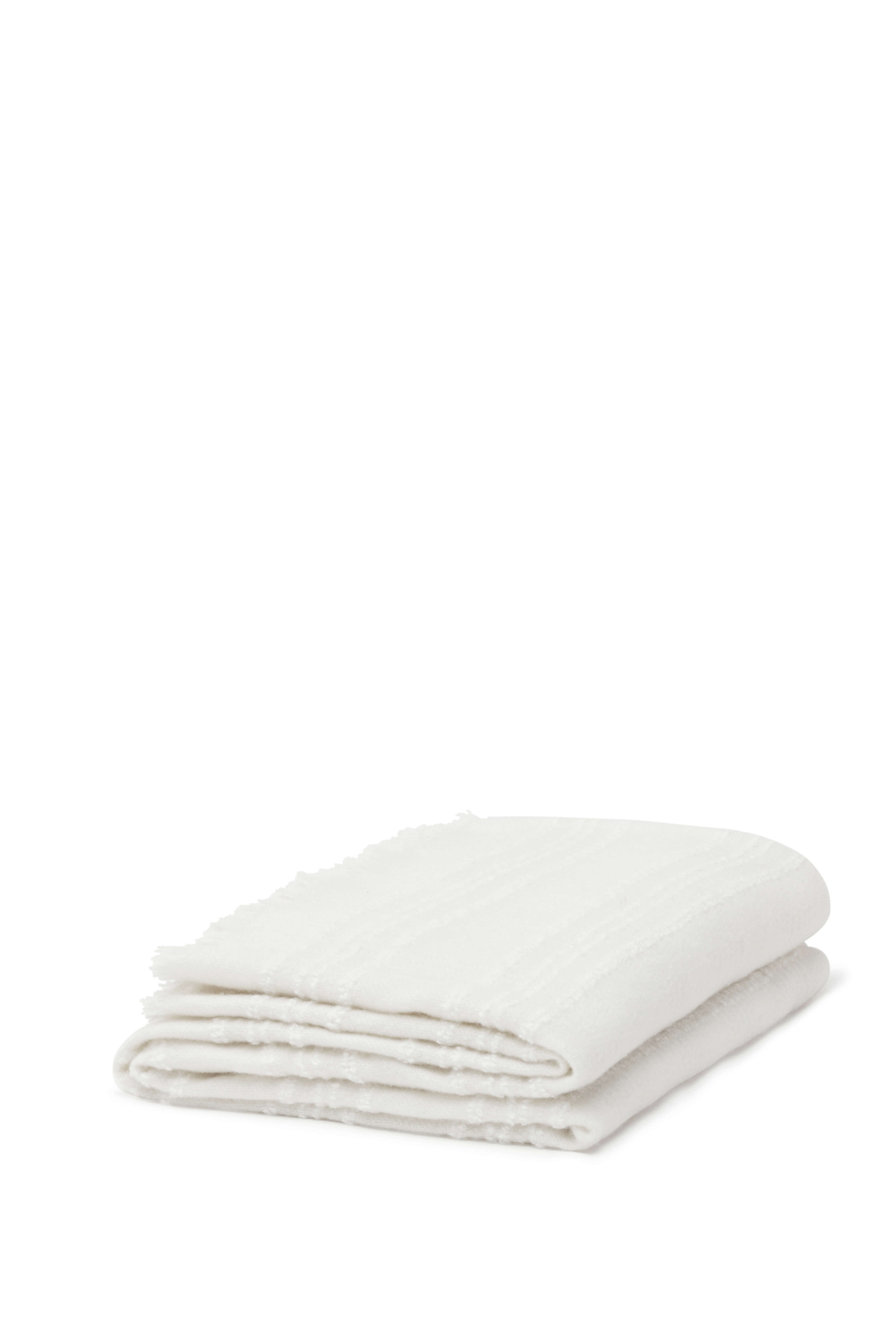 Carole: cashmere throw - Ecru