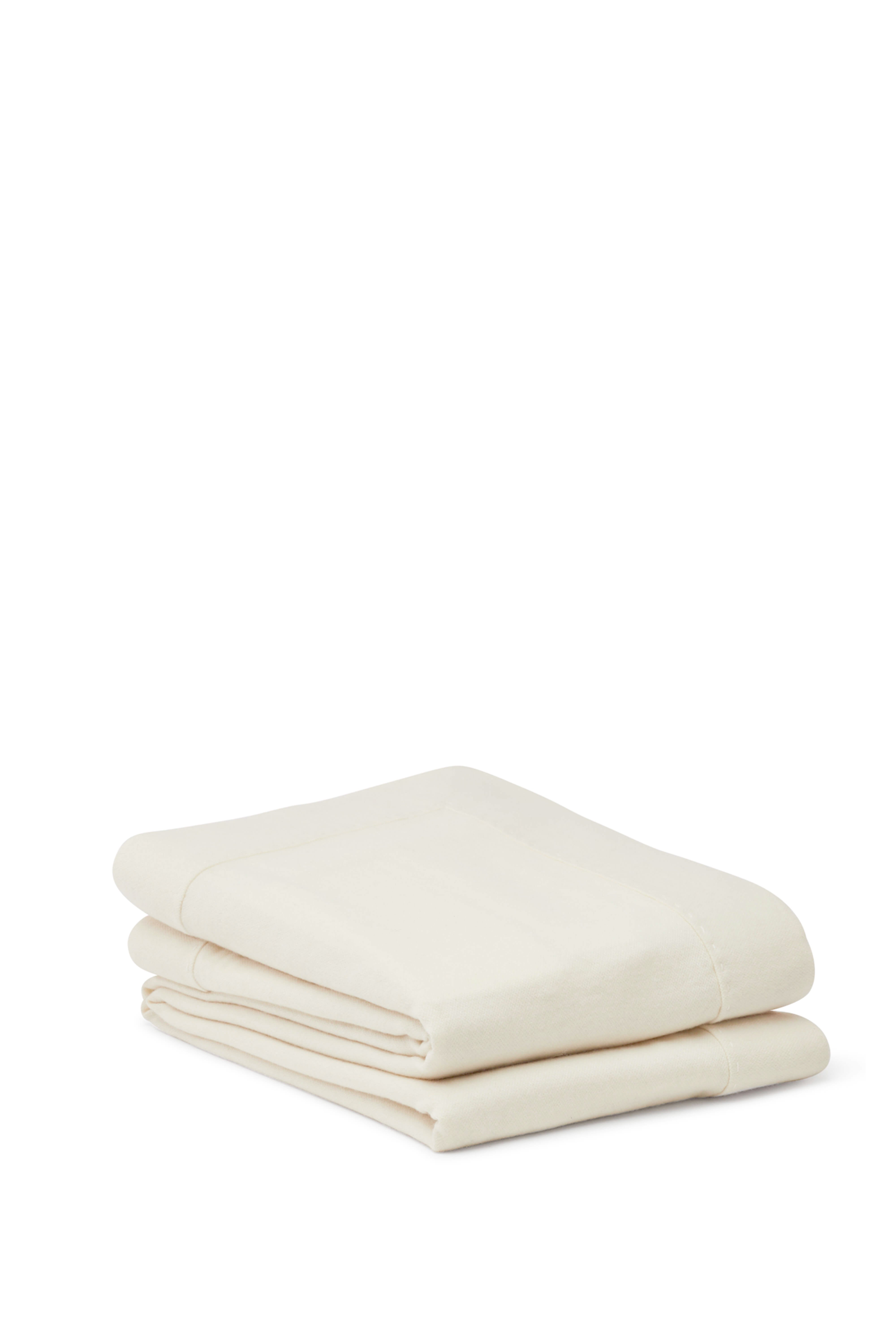 Chicago: cashmere blanket with stitched edge - Ecru