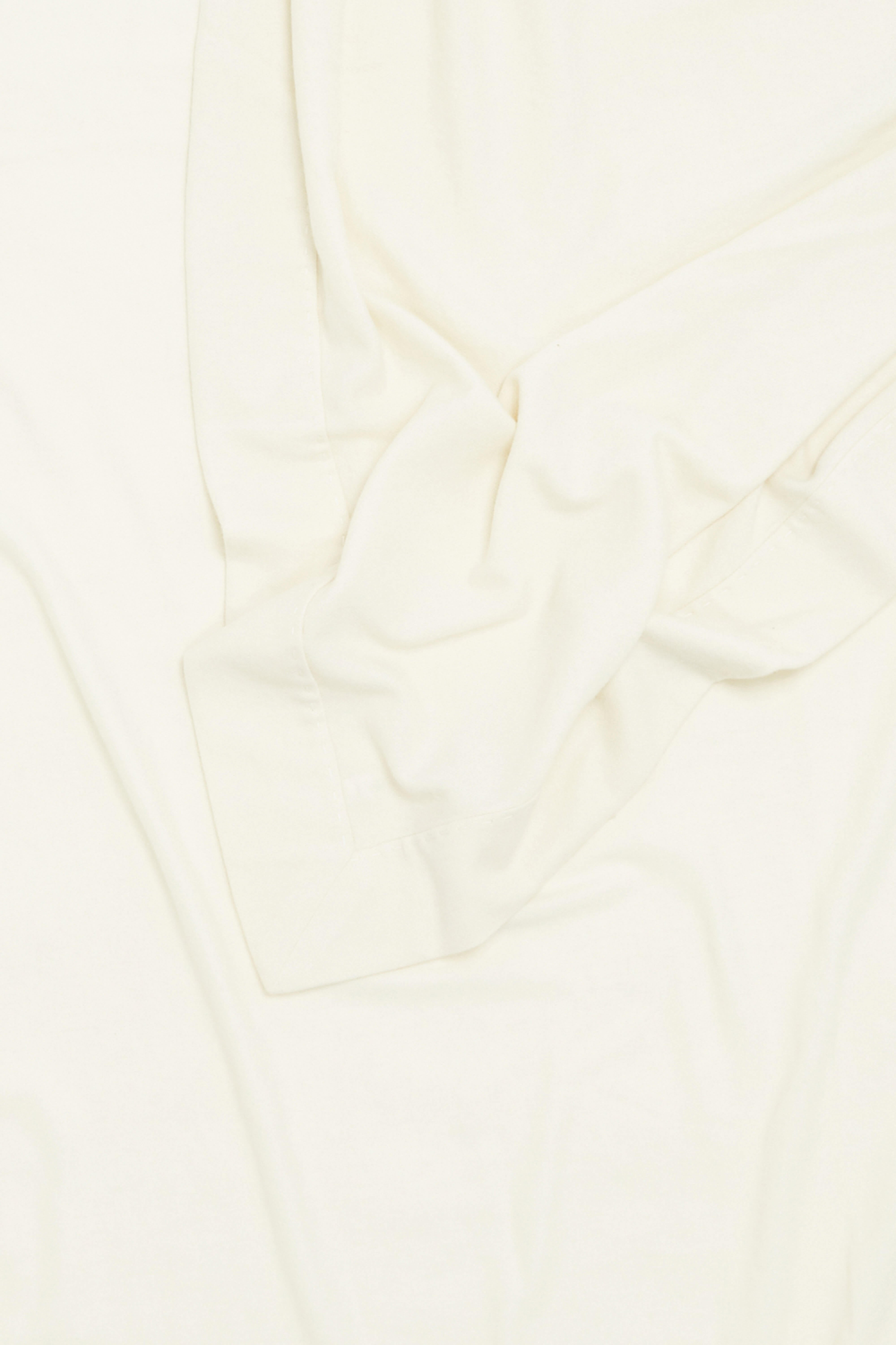 Chicago: cashmere blanket with stitched edge - Ecru