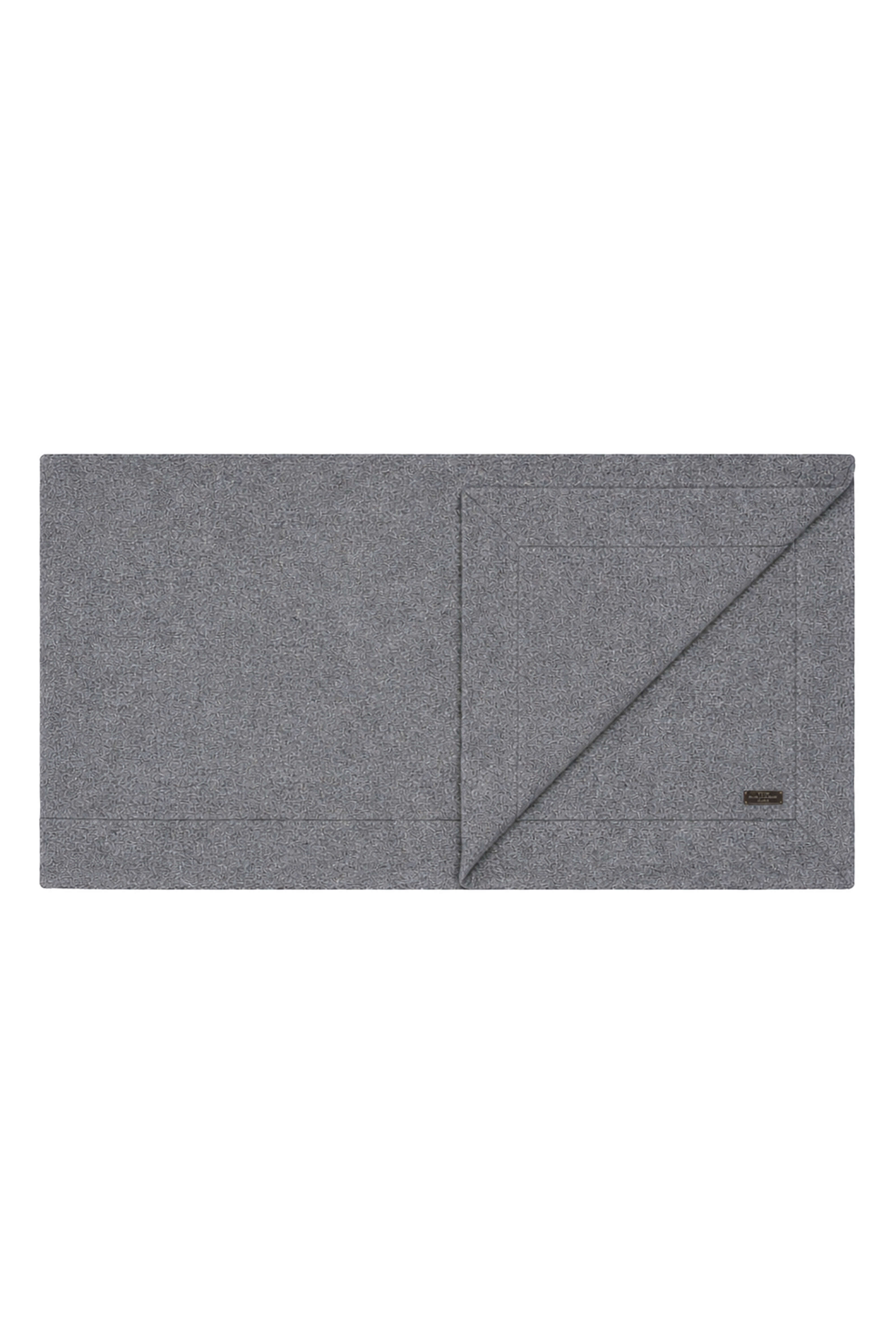 Chicago: cashmere blanket with stitched edge - Grey