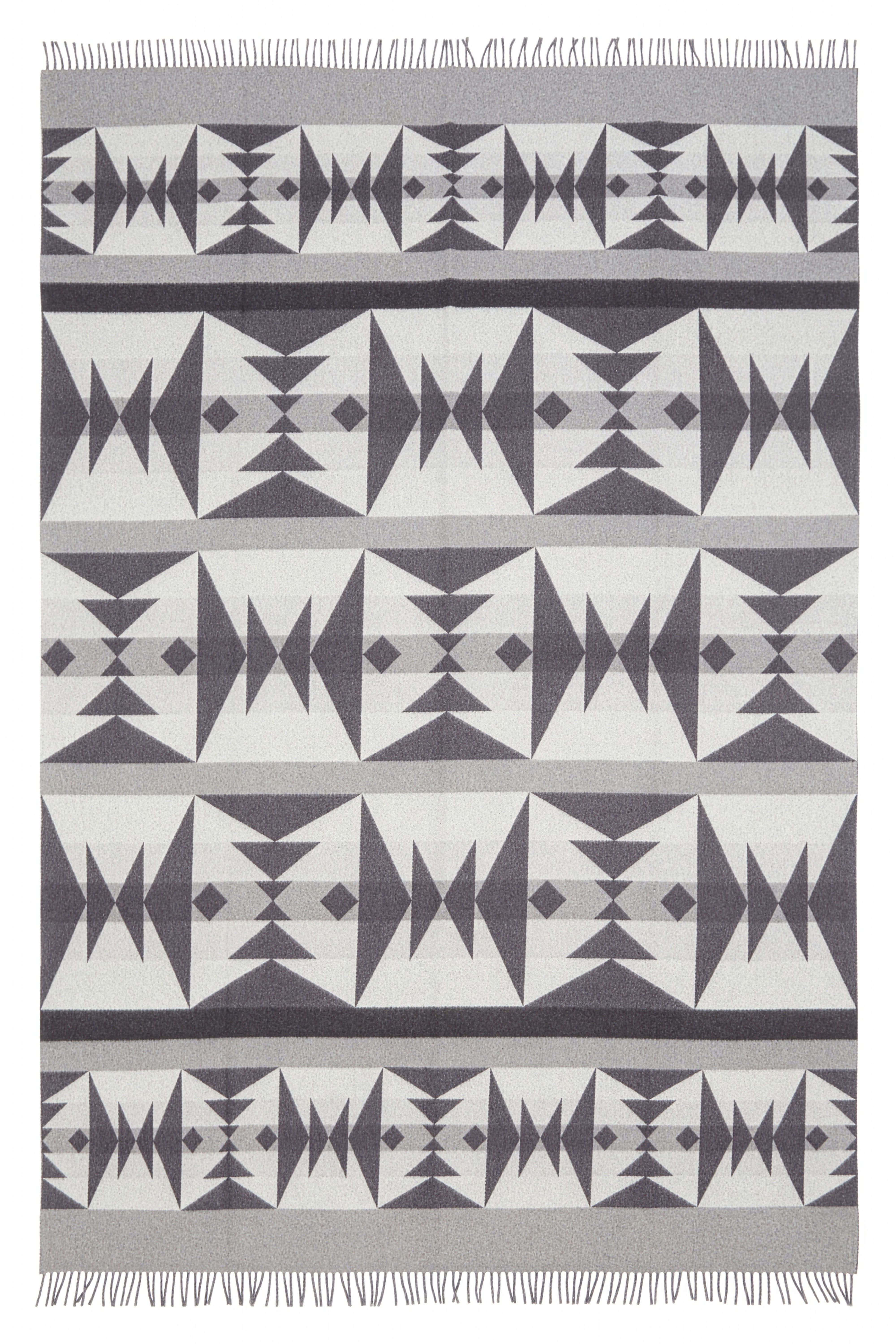 Dakota: cashmere throw - Black / White