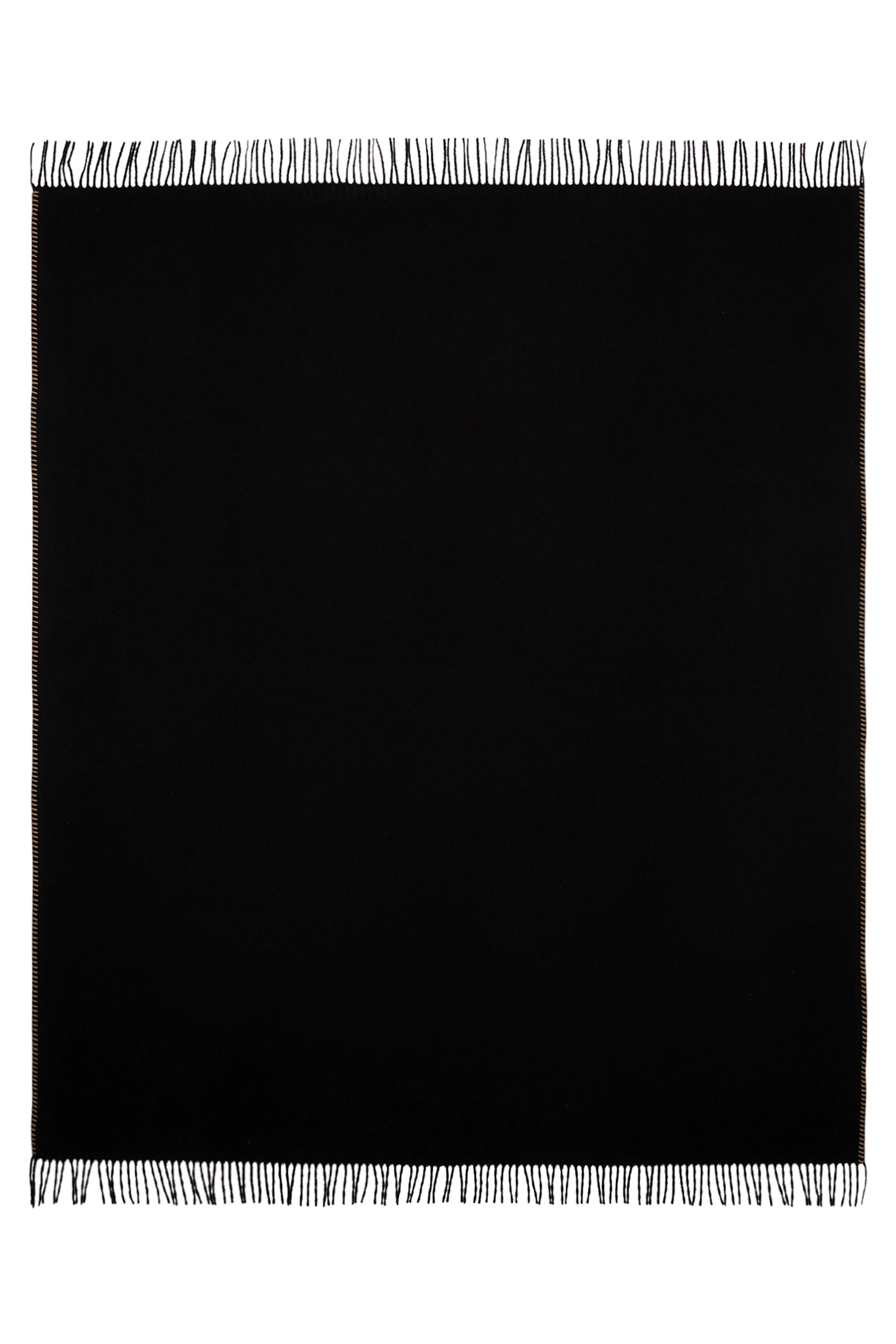 Melrose: cashmere two tone double sided throw - Black / Steel