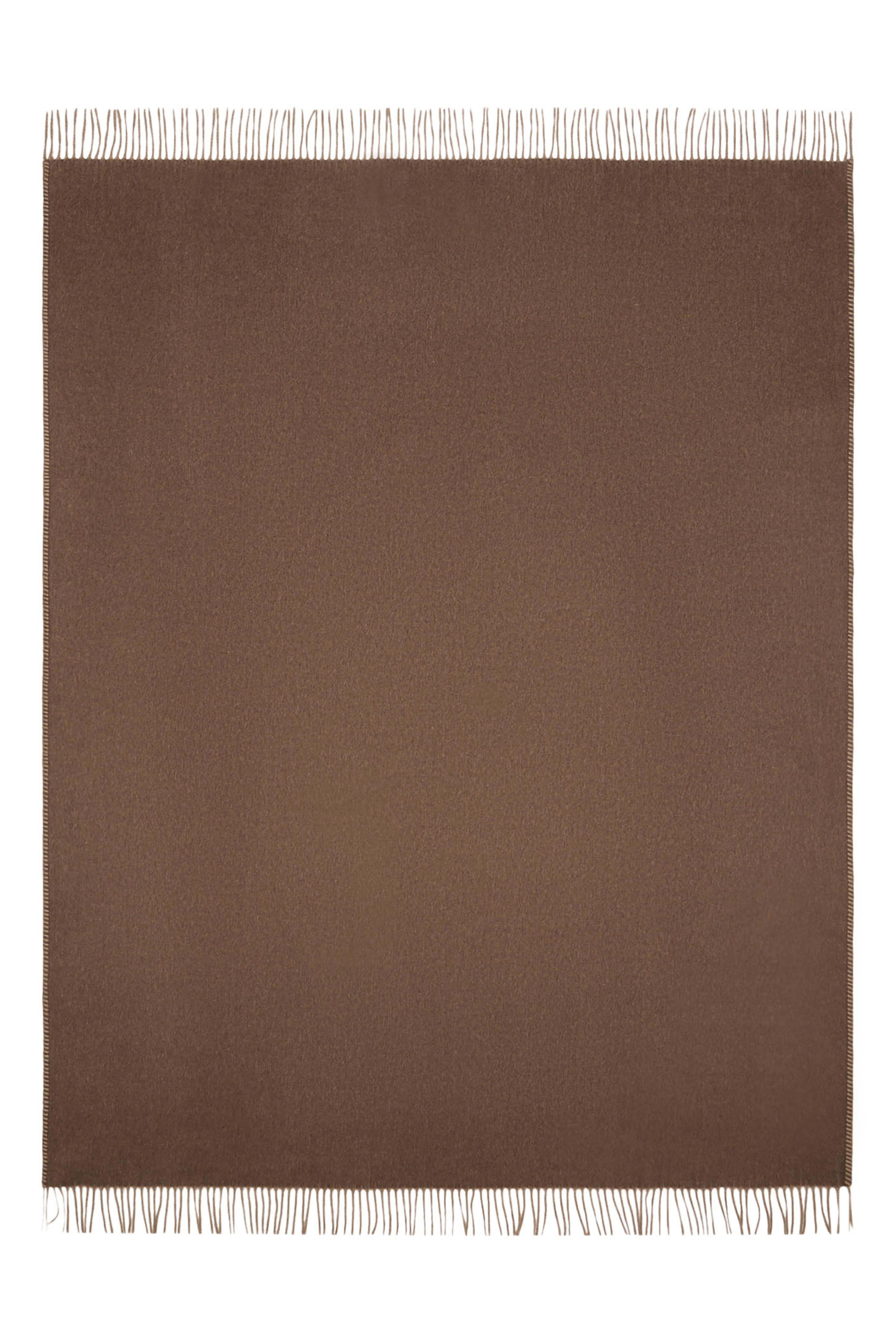 Melrose: cashmere two tone double sided throw - Brown / Beige