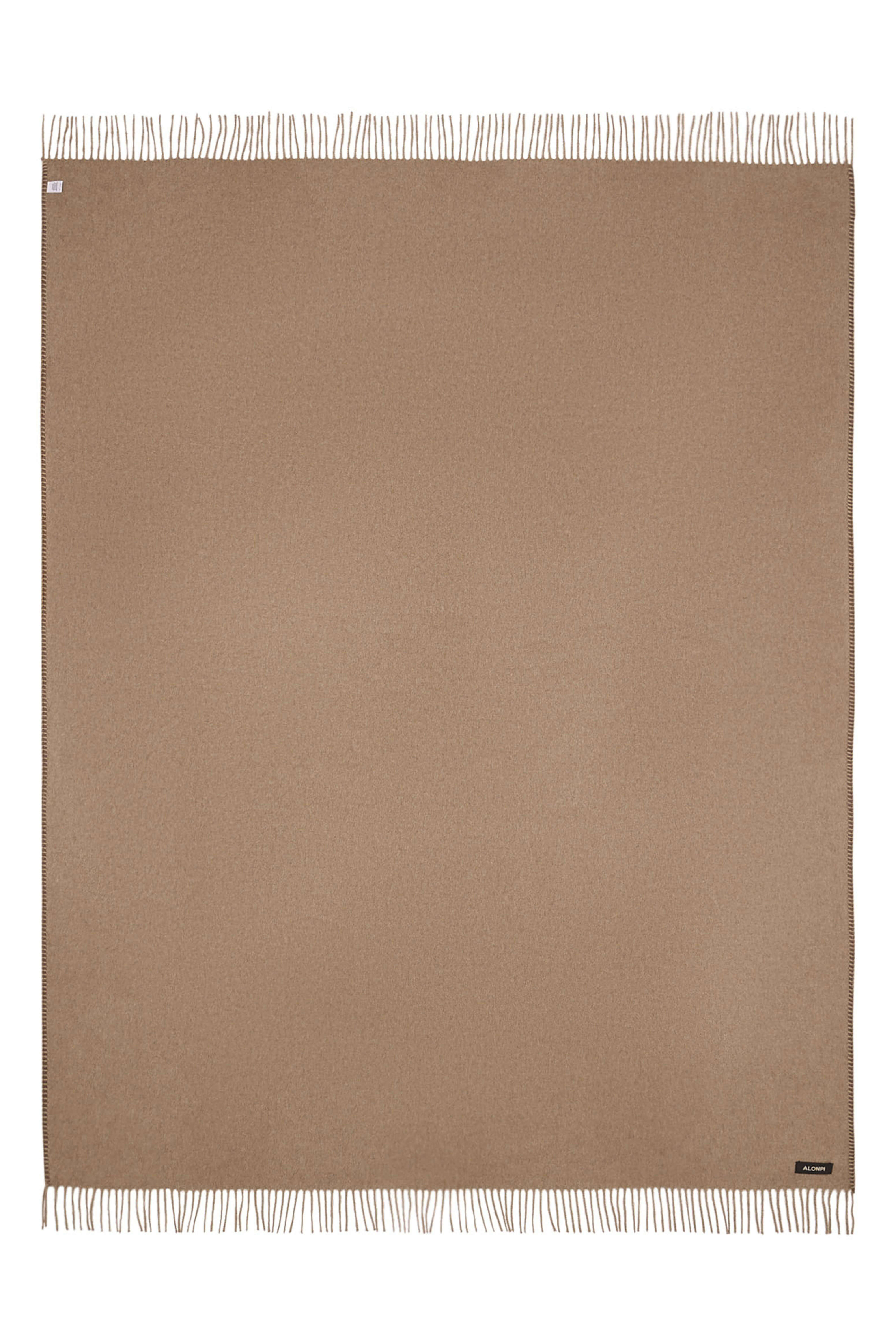 Melrose: cashmere two tone double sided throw - Brown / Beige