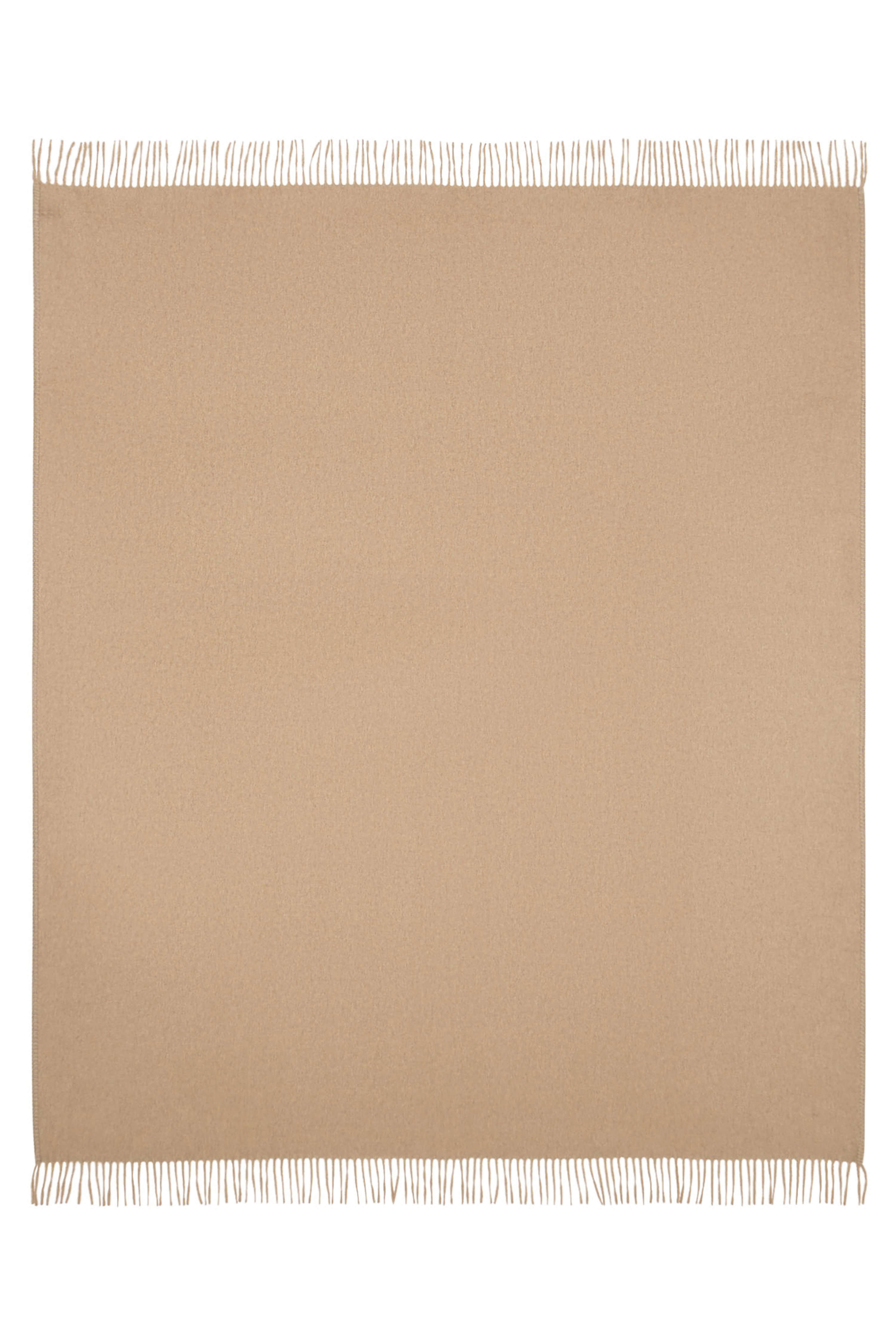 Melrose: cashmere two tone double sided throw - Camel / Beige