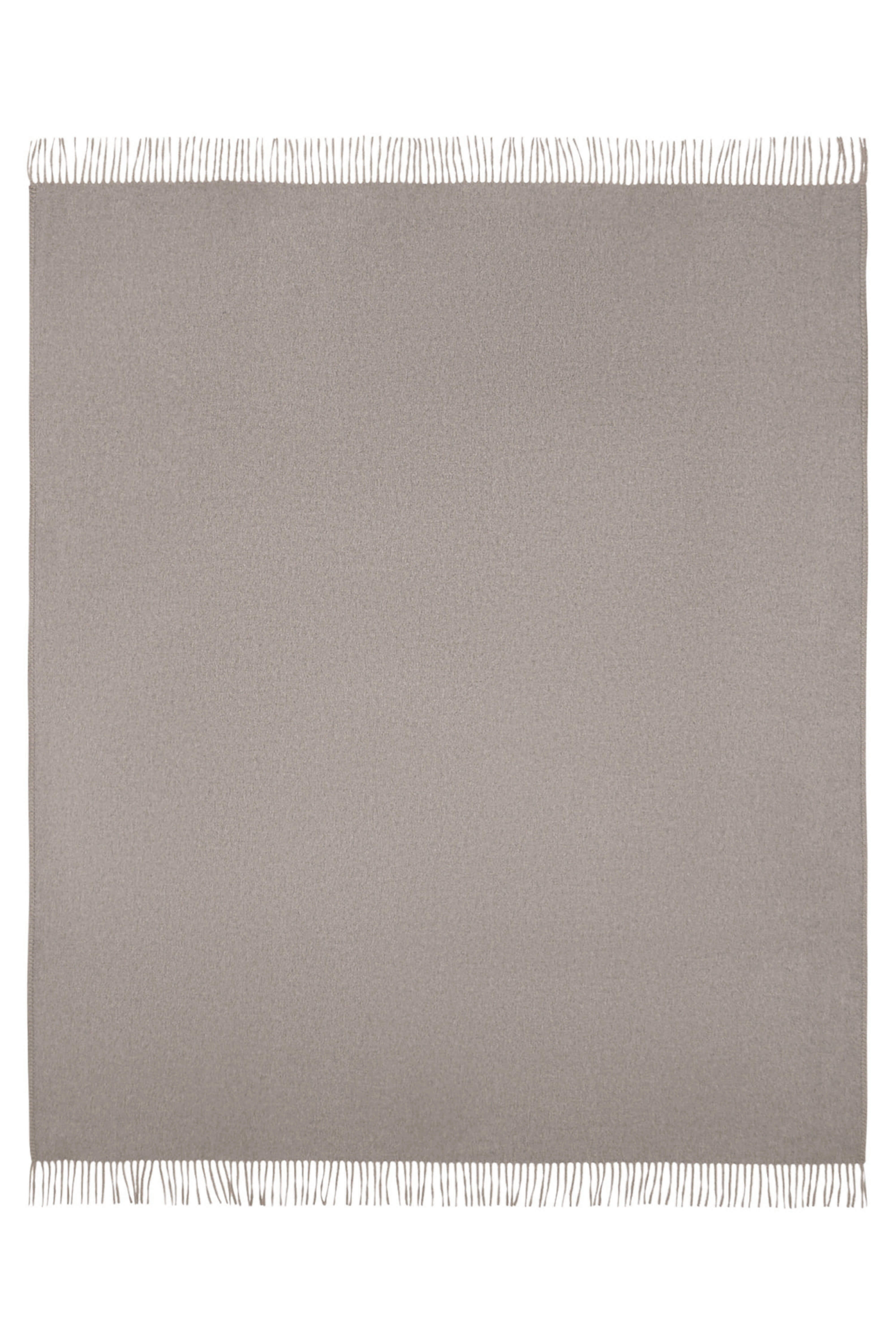 Melrose: cashmere two tone double sided throw - Grey / Beige