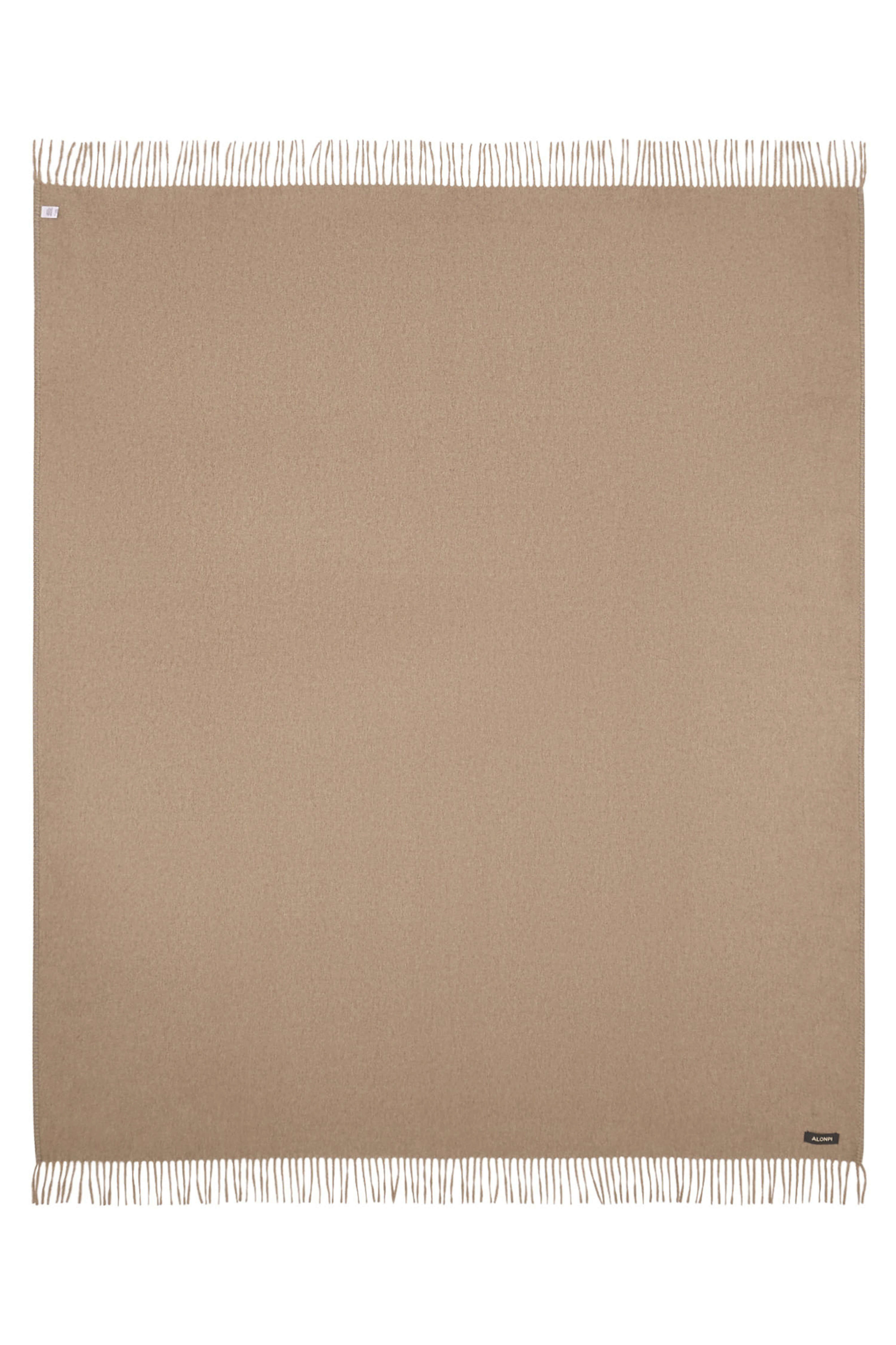 Melrose: cashmere two tone double sided throw - Grey / Beige