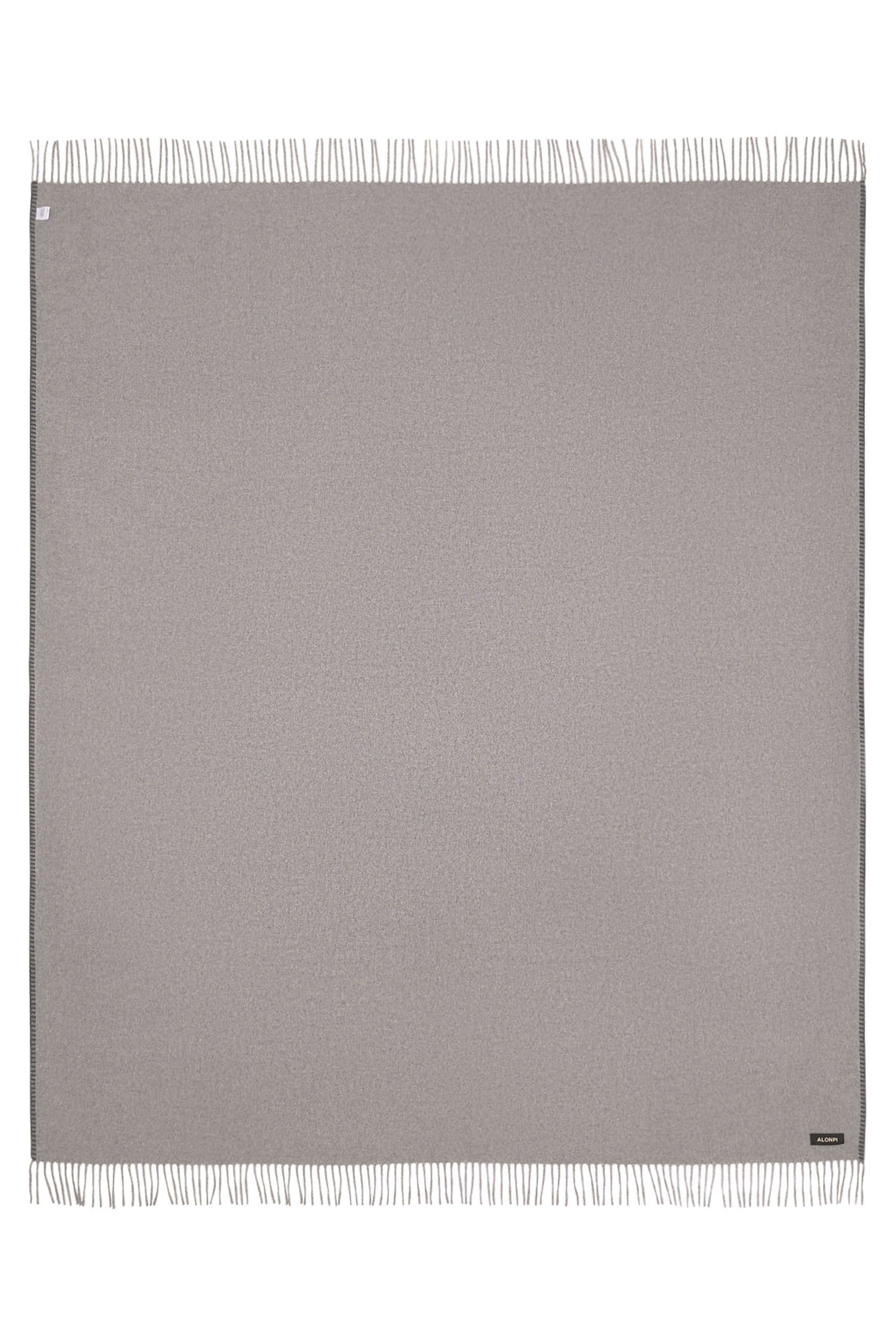 Melrose: cashmere two tone double sided throw - Steel / Medium Grey