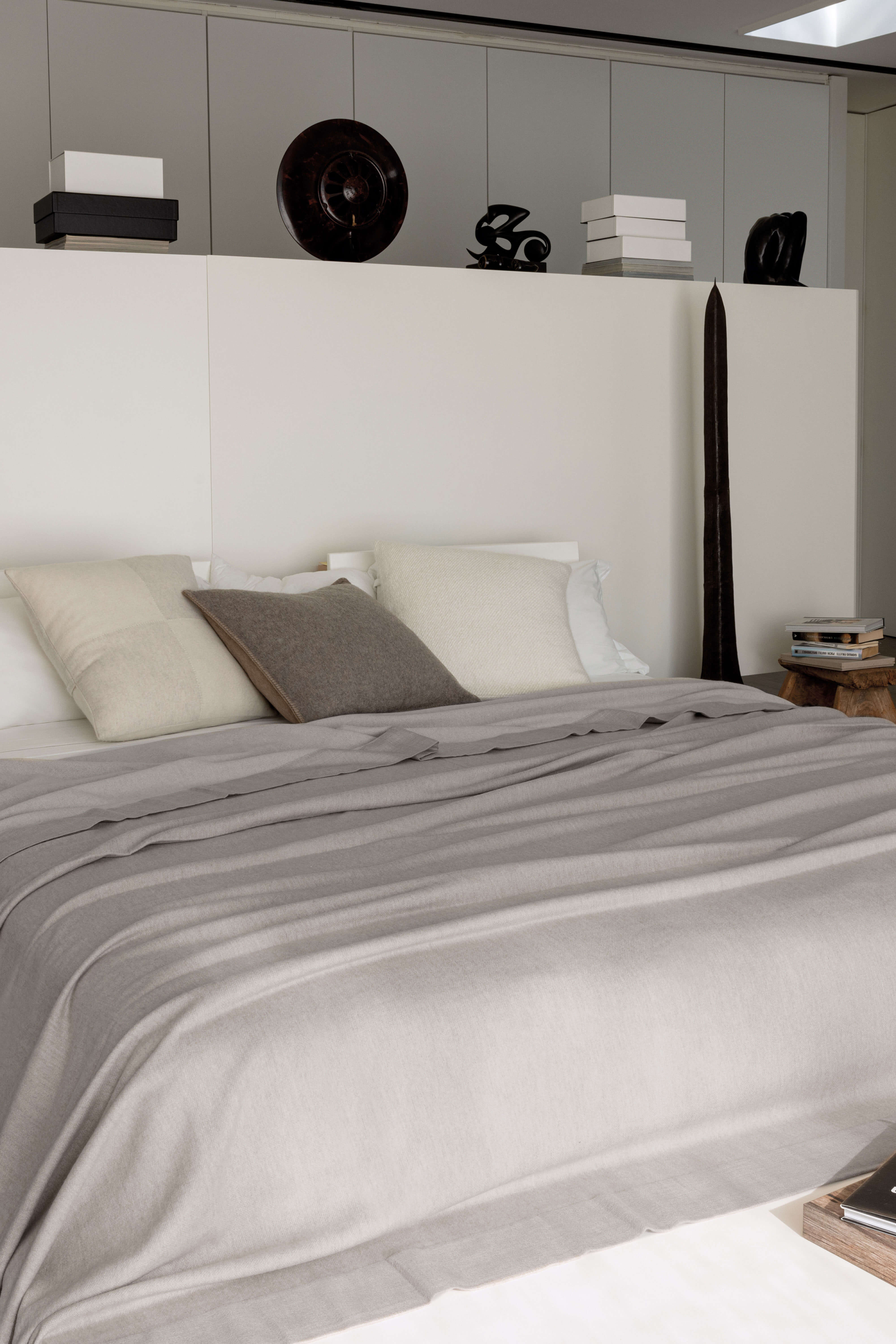 New York: cashmere blanket - Light Grey