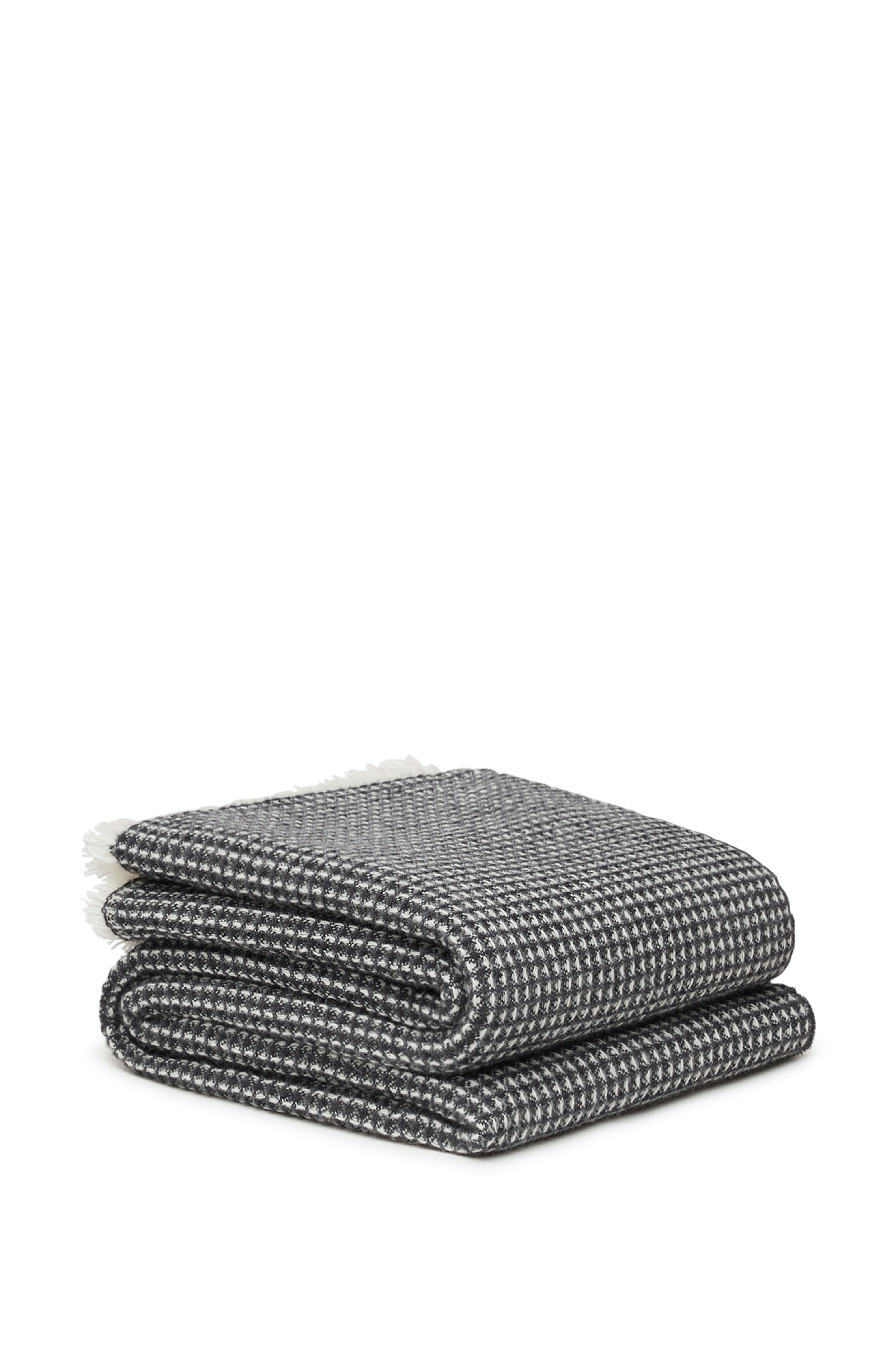 Sasha: cashmere honeycomb throw  - Steel