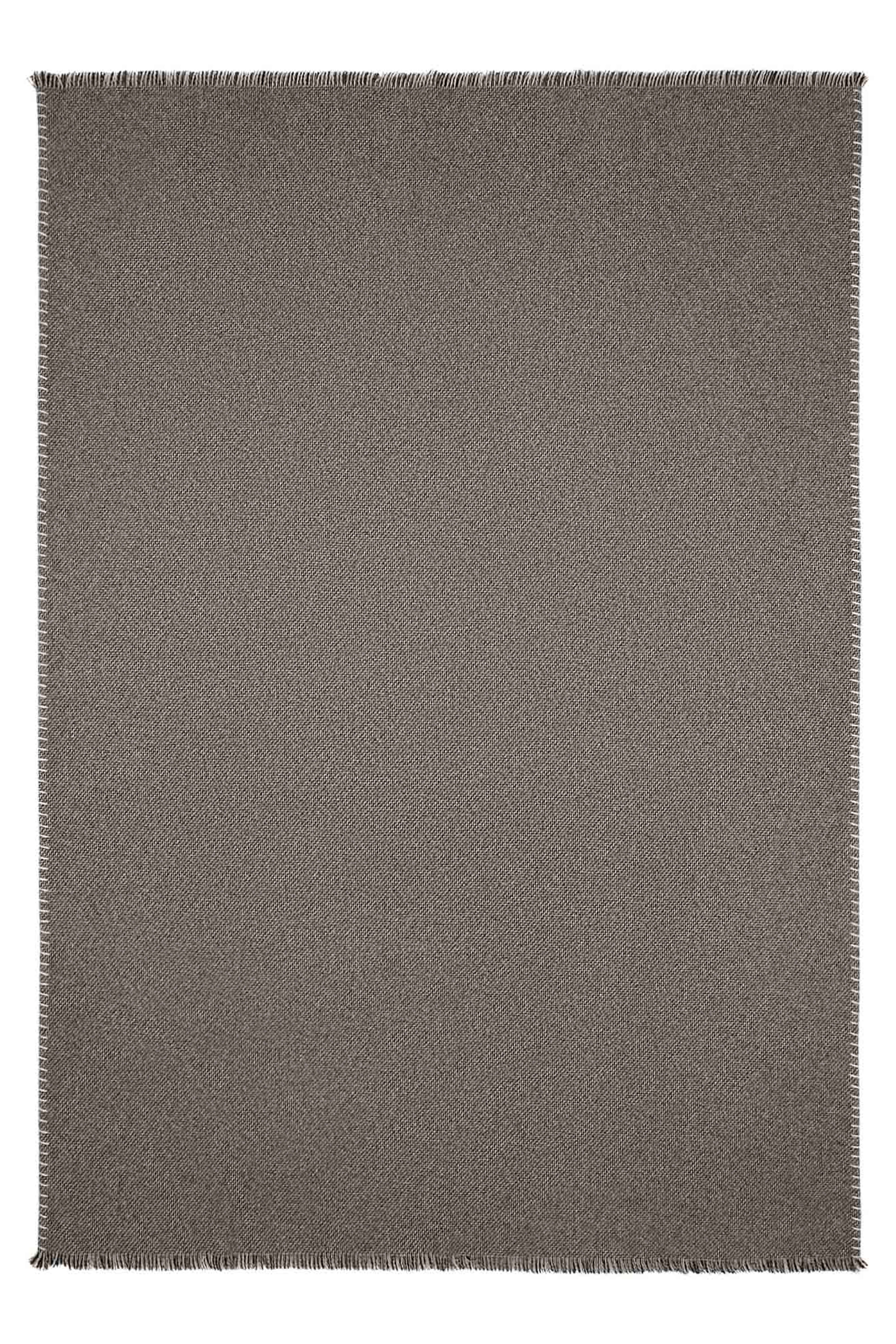 Theo: cashmere throw with fringes and handcrafted edges - Steel